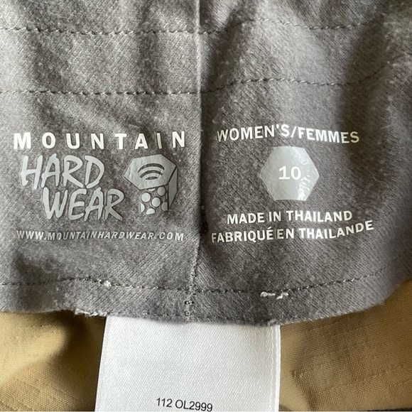 Mountain Hardwear Khaki Hiking Low Rise Shorts Size 10 - Picture 7 of 12